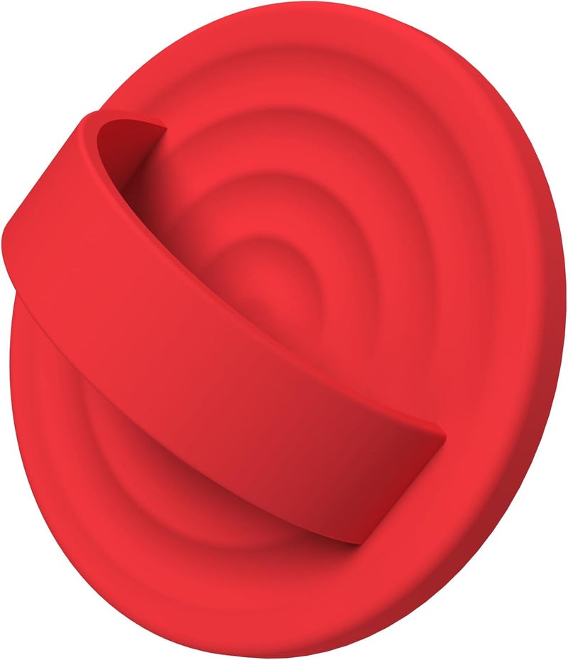 COFFKER Magnetic Phone Grip Ring Holder, Liquid Silicone Magnet Cell Phone Grip Finger Loop, Compatible with Magsafe, Back of Phone for iPhone 17/16/15/14/13/12 Series, Red - Image 1
